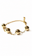 Carregar imagem no visualizador da galeria, Pulseira banhada a ouro 18k, 4 bolas
