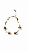 Carregar imagem no visualizador da galeria, Pulseira banhada a ouro 18k, 4 bolas
