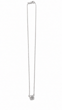 Carregar imagem no visualizador da galeria, Colar em prata 925 com banho de ródio solitário 6mm 1,00cts em Moissanite
