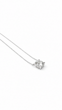 Carregar imagem no visualizador da galeria, Colar em prata 925 com banho de ródio solitário 8mm 2,00cts em Moissanite
