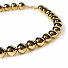 Carregar imagem no visualizador da galeria, Colar banhado a ouro 18k com extensor e bolas
