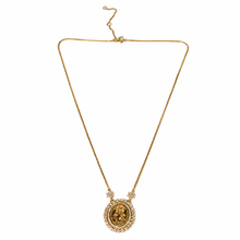 Carregar imagem no visualizador da galeria, Colar em prata 925 com banho de ouro 18k nossa senhora das graças com 2 voltas em Zirconias
