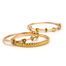 Carregar imagem no visualizador da galeria, Pulseira em prata 925 com banho de ouro 18K e Zirconias tom yellow fancy
