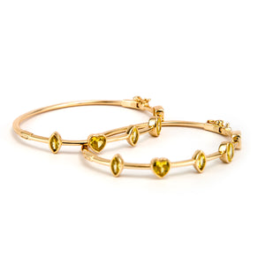 Pulseira em prata 925 com banho de ouro 18K e Zirconias tom yellow fancy