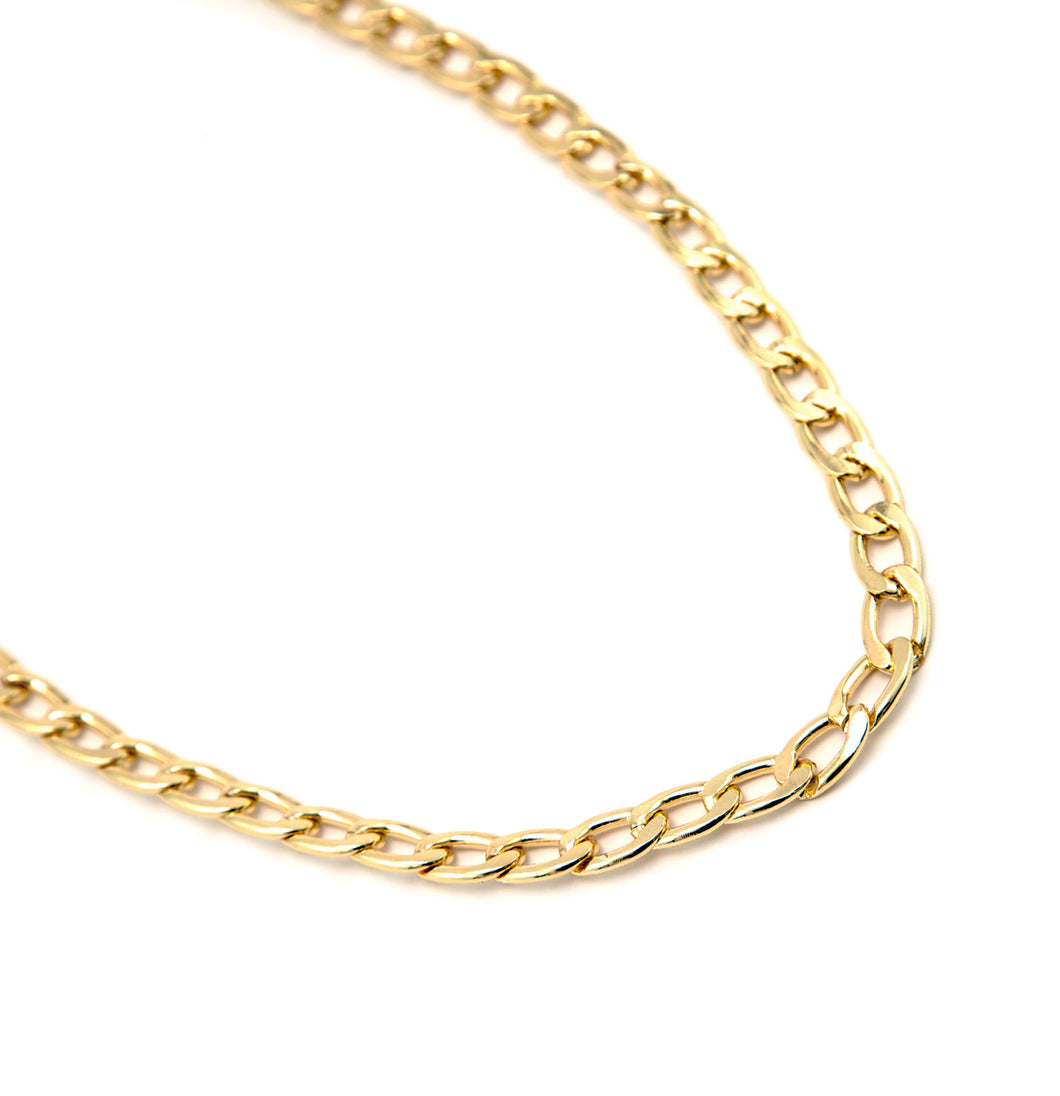 Colar banhado a ouro 18k elos ovais  entrelaçados