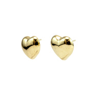 Brinco banhado a ouro 18k coração P liso