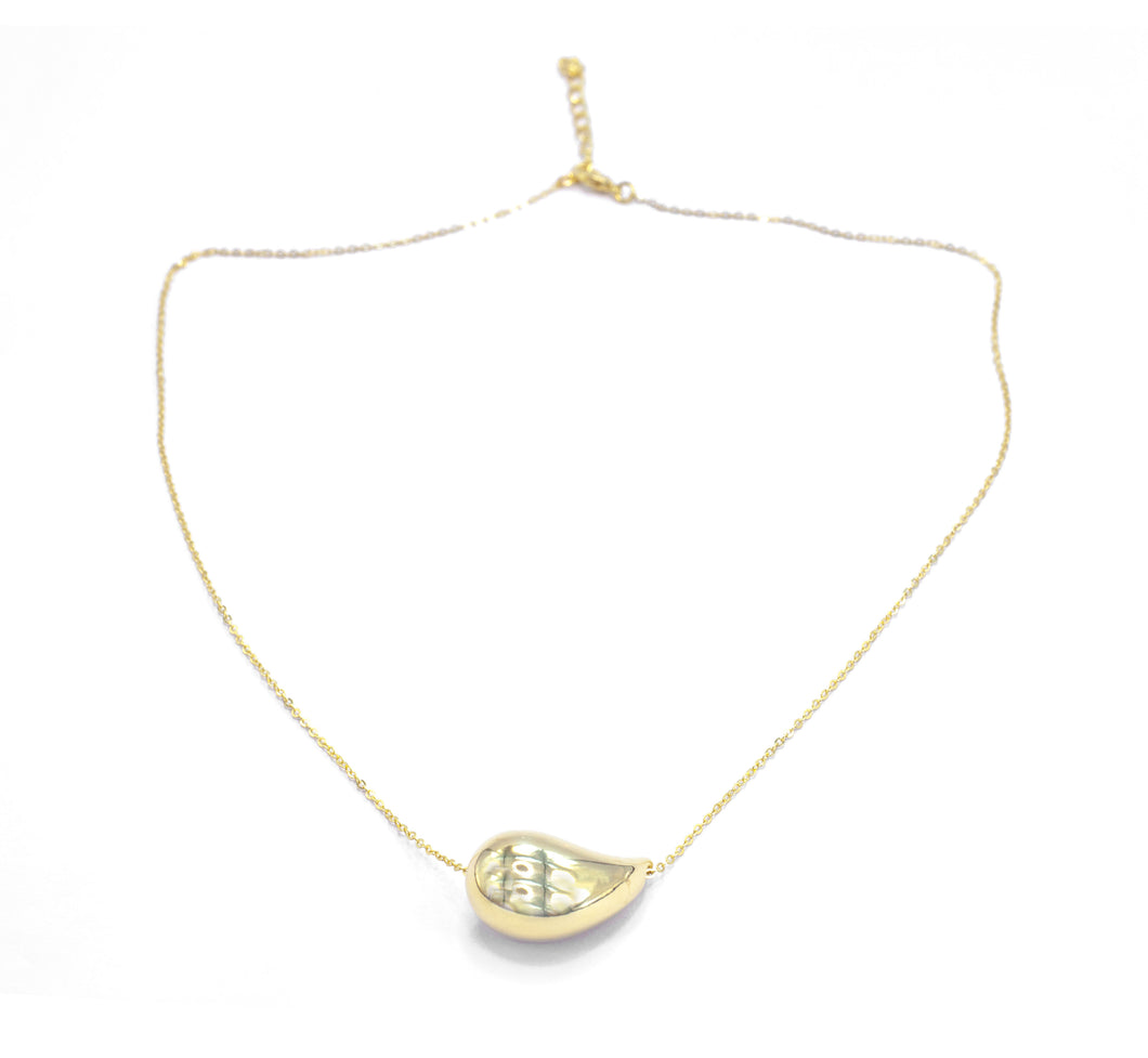 Colar banhado a ouro 18K gota