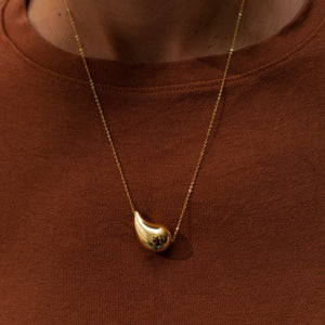Colar banhado a ouro 18K gota