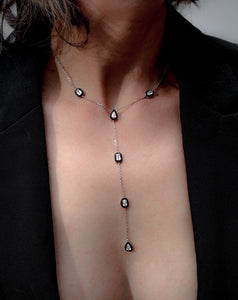 Colar em prata 925 com zirconias negras