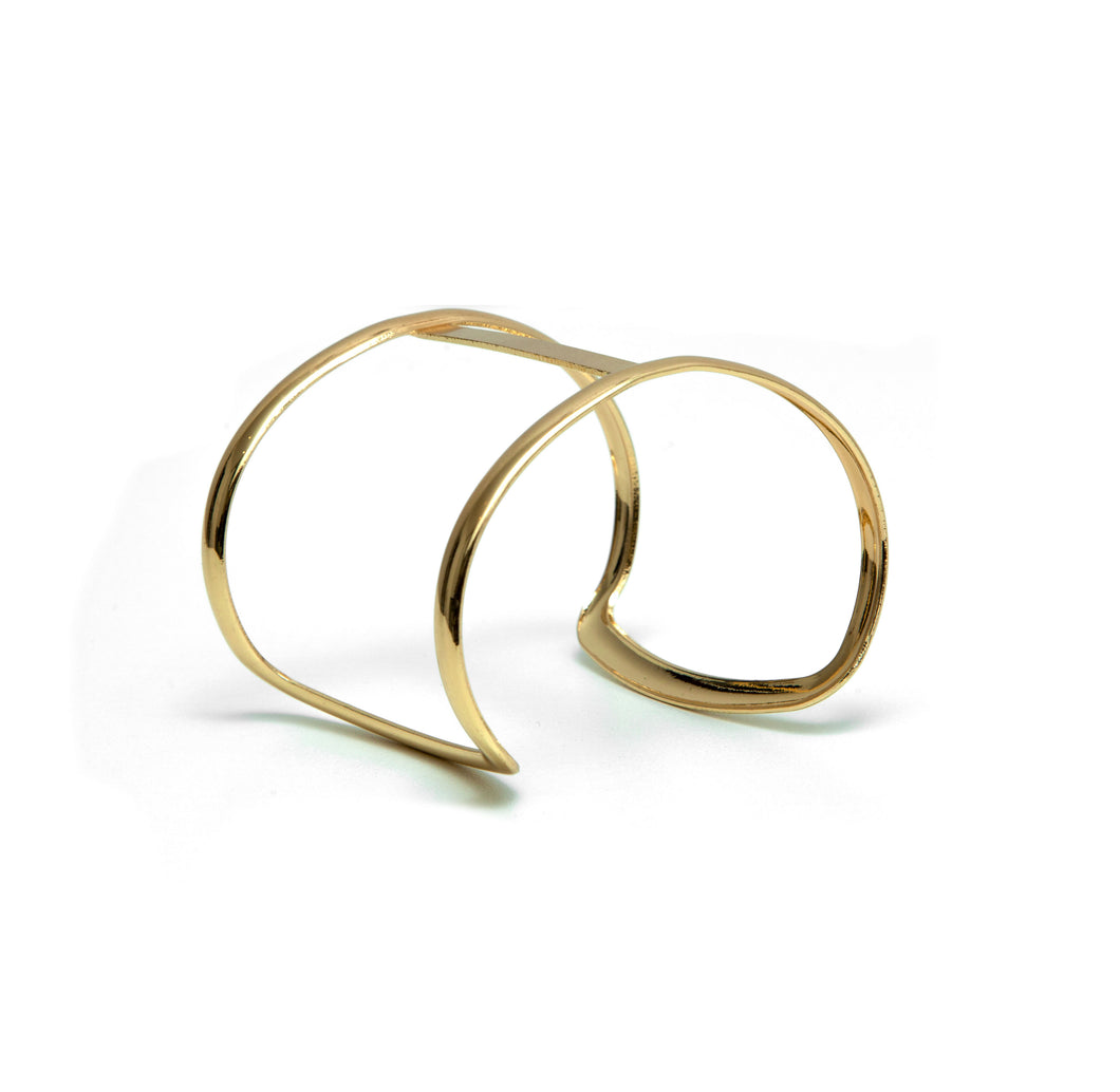 Bracelete vazado banhado a ouro 18k