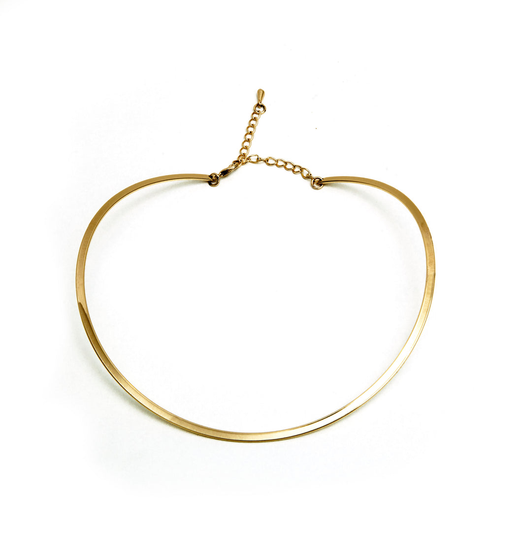 Chocker banhada a ouro 18k duro