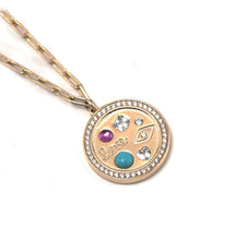 Carregar imagem no visualizador da galeria, Colar em prata 925 com banho de ouro 18K , pingente amuleto
