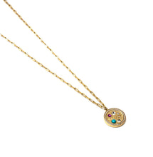 Carregar imagem no visualizador da galeria, Colar em prata 925 com banho de ouro 18K , pingente amuleto
