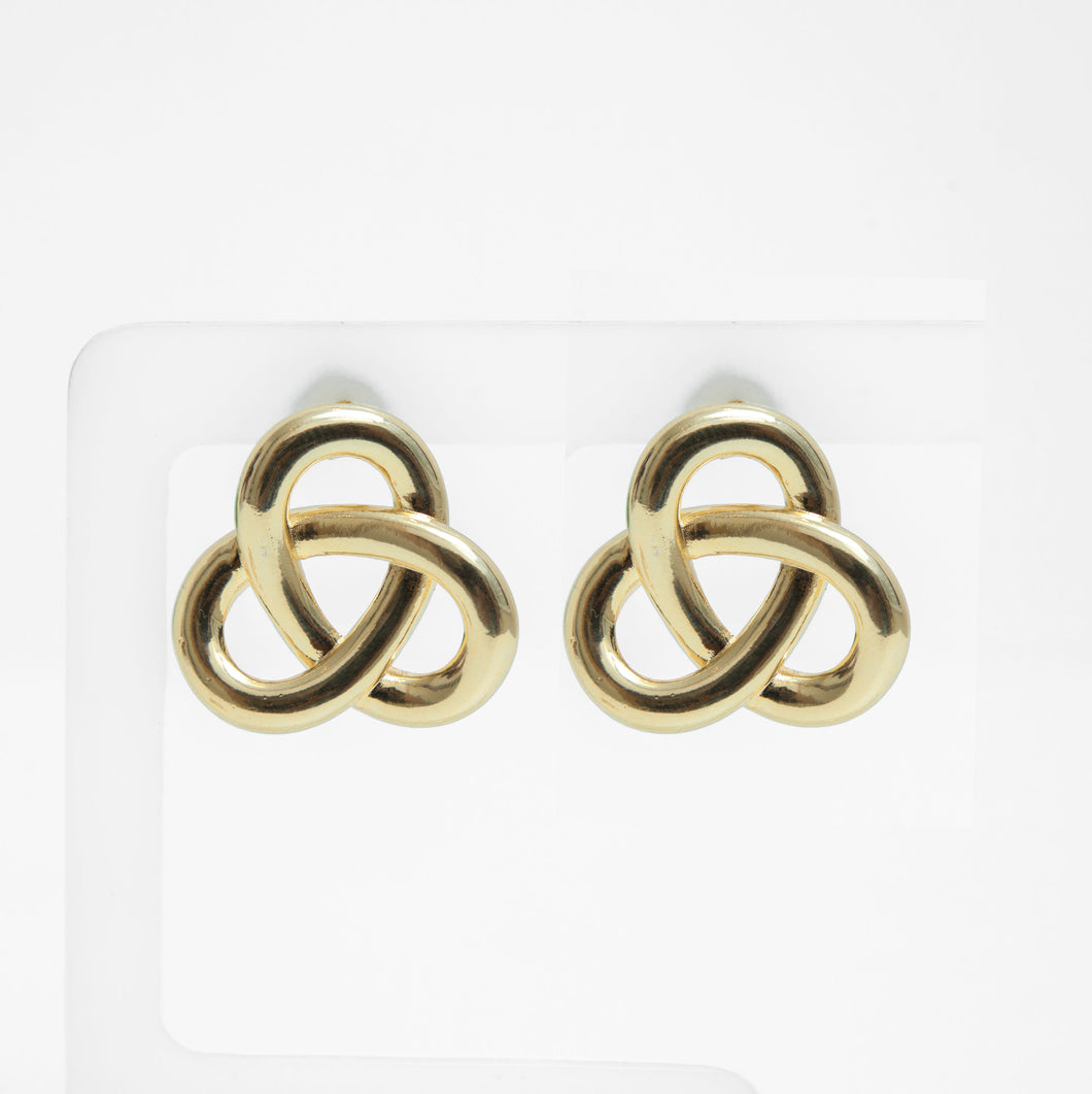 Brinco banhado a ouro 18k entrelaçado