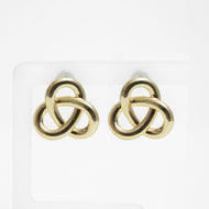 Brinco banhado a ouro 18k entrelaçado