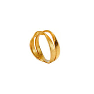 Anel em prata 925 banhado a ouro 18K aramado