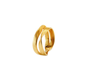 Anel em prata 925 banhado a ouro 18K aramado