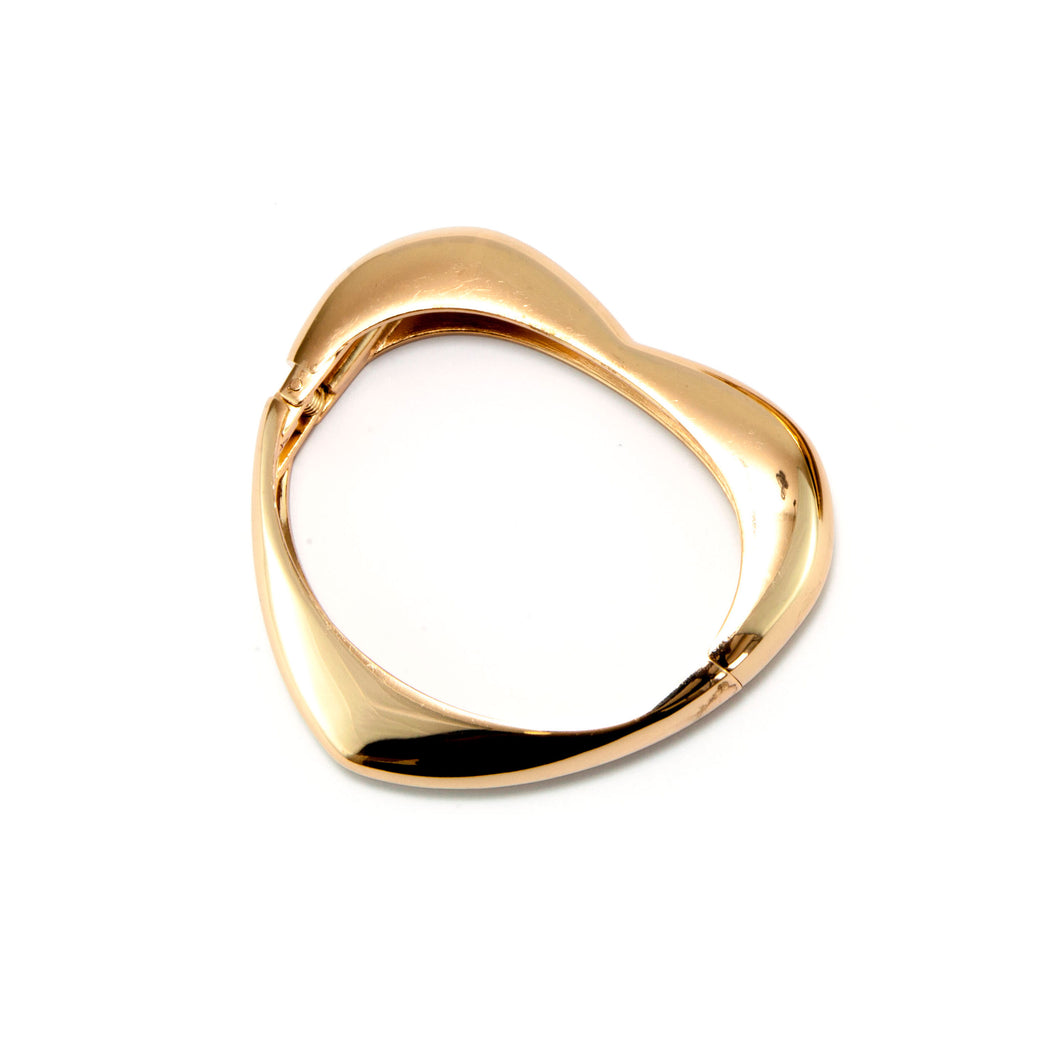 Bracelete coração banhado a ouro 18k