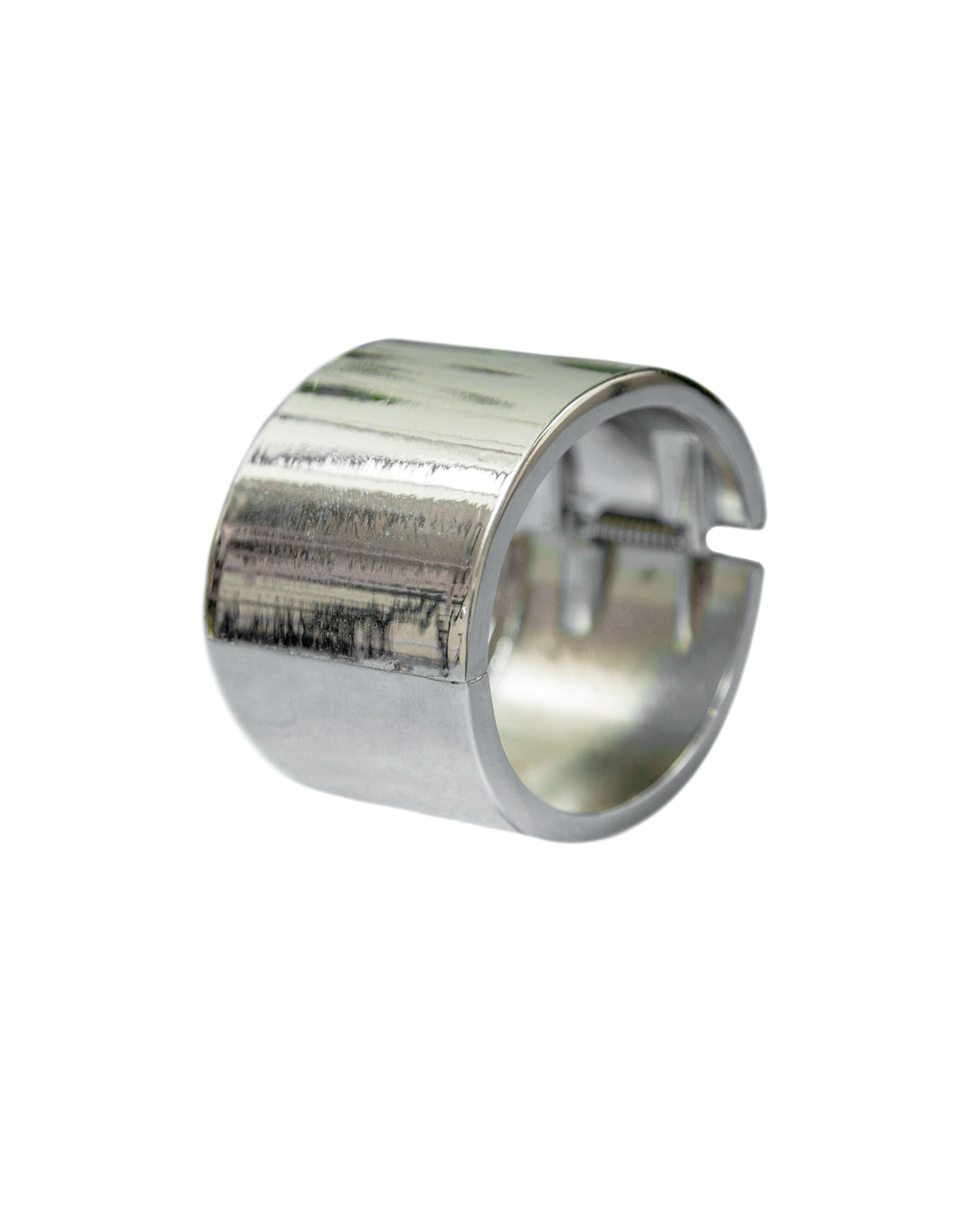 Bracelete largo banhado a rodio