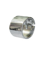 Bracelete largo banhado a rodio