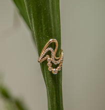Carregar imagem no visualizador da galeria, Anel em prata 925 banhado a ouro 18k com zirconias

